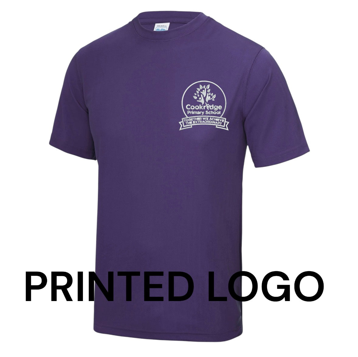 Cookridge Purple Printed logo T-shirt