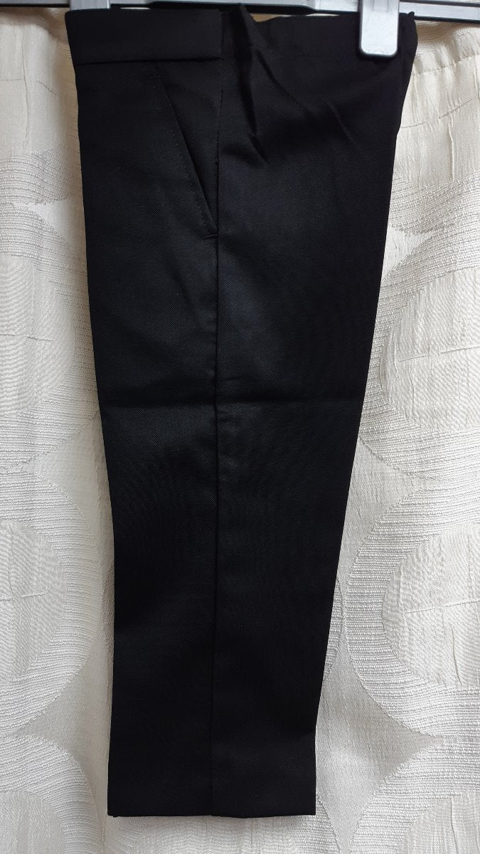 Boys Pull Up (Non-Zip) Trousers - Black