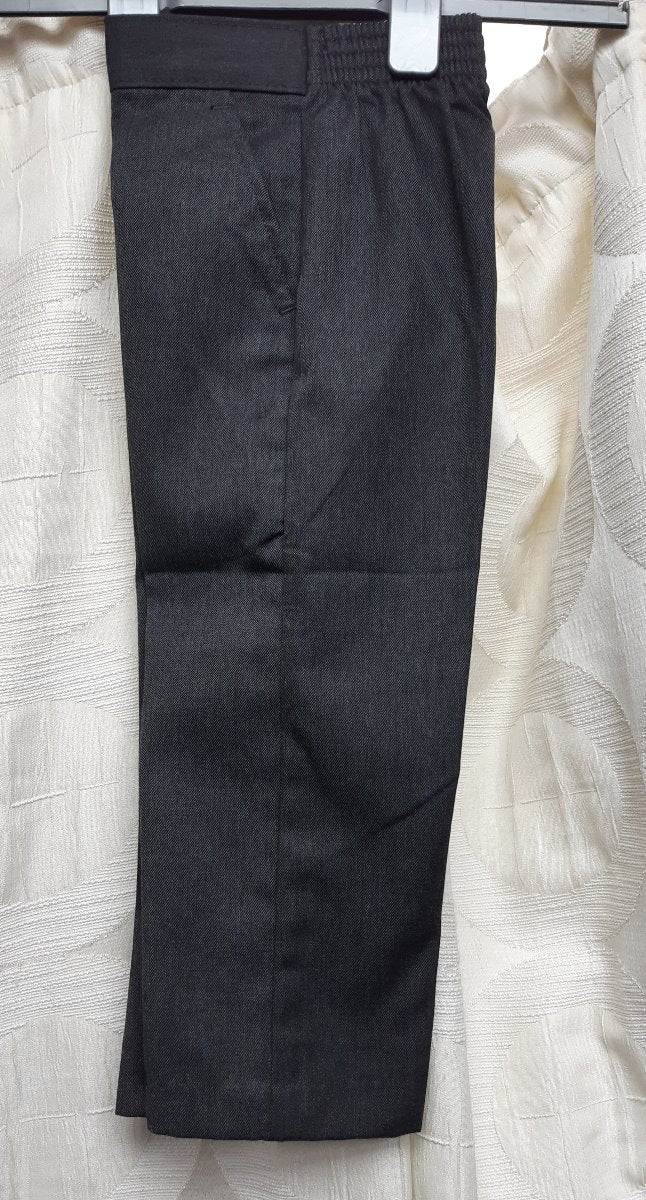 Boys Pull Up (Non-Zip) Trousers - Grey