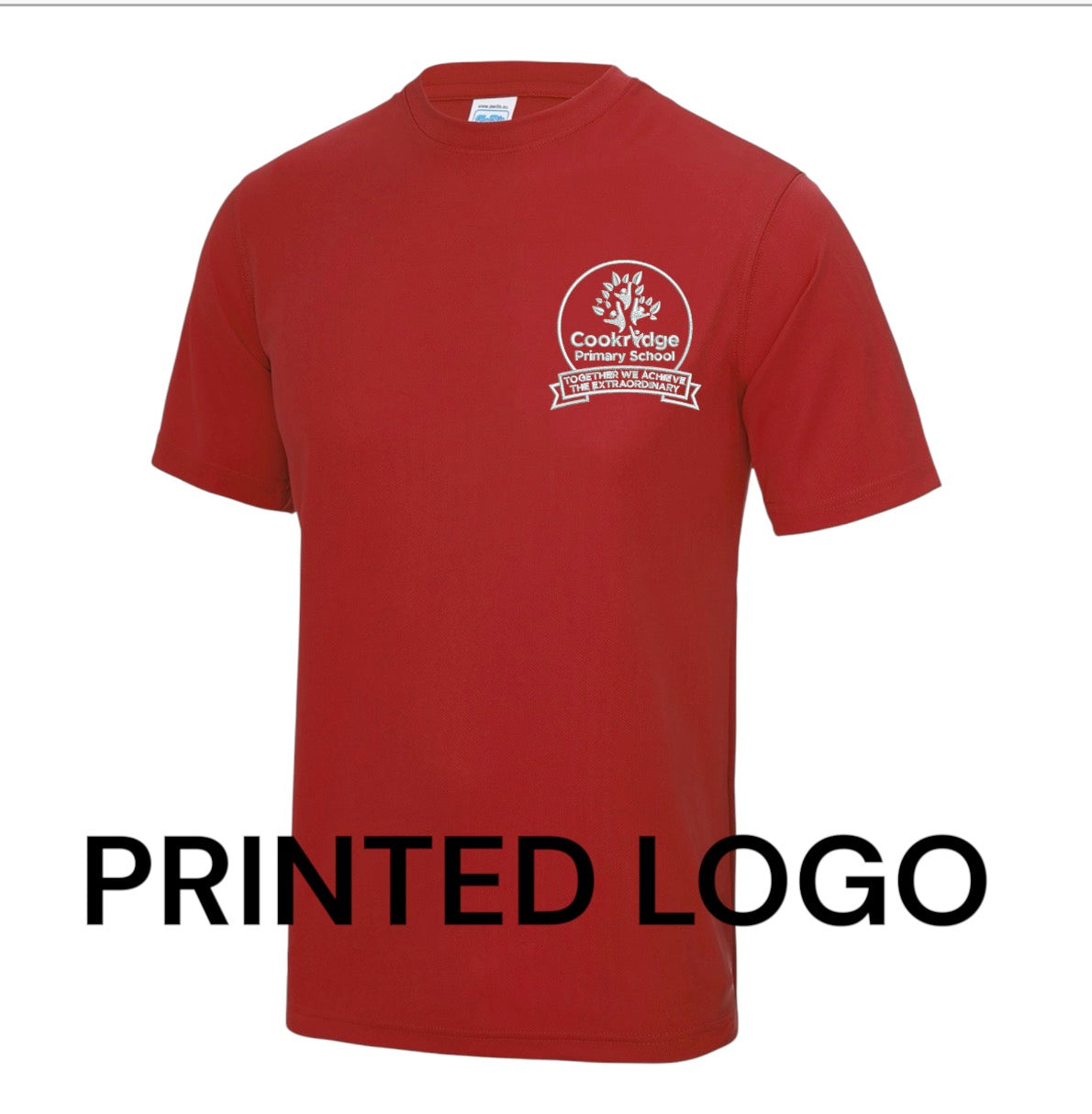 Cookridge Red Printed logo T-shirt