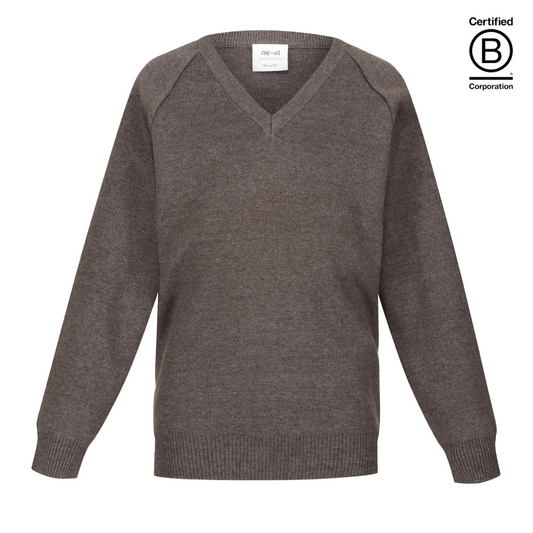 Abbey Grange Grey v-neck jumper