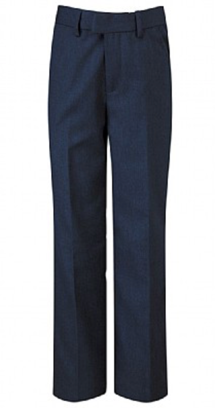 Boys Adjustable Waist Trousers - Navy