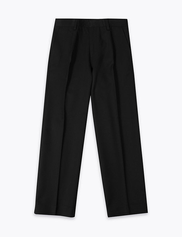 Boys Pull Up (Non-Zip) Trousers - Black